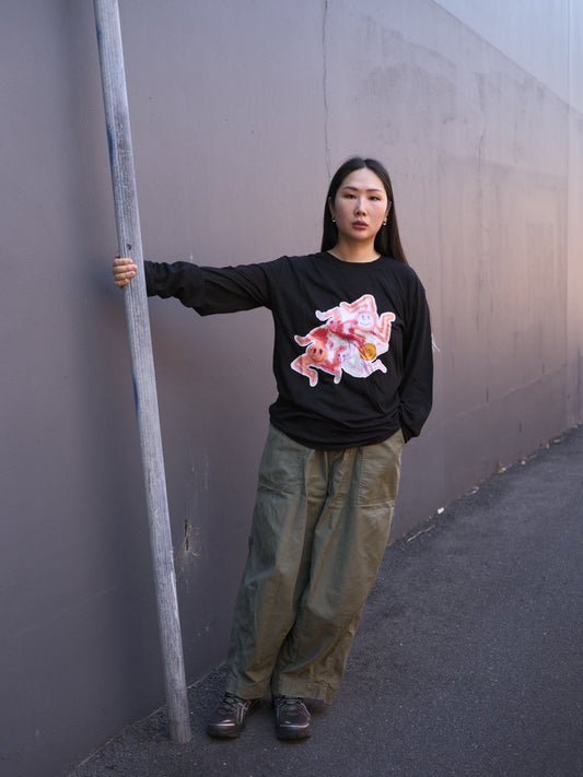 P.O.S.C.A Print Long Sleeve Tee